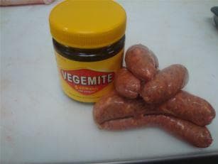 VEGEMITE & CHEESE SAUSAGES